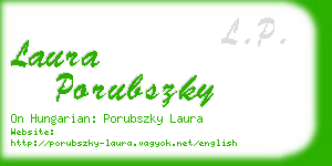 laura porubszky business card
